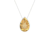 natural citrine pear shape pendant necklace